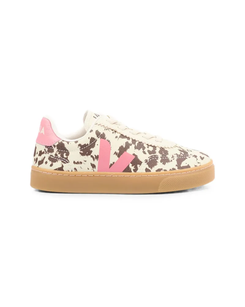 VEJA Volley Cow-print Leather Sneakers Neutrals