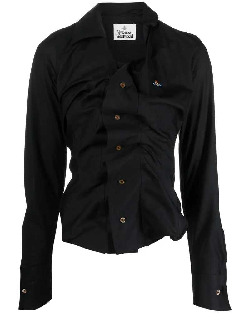Vivienne Westwood Drunken Cotton Shirt Black