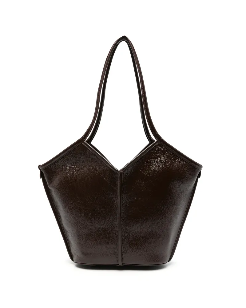 HEREU Calella Leather Tote Bag Brown