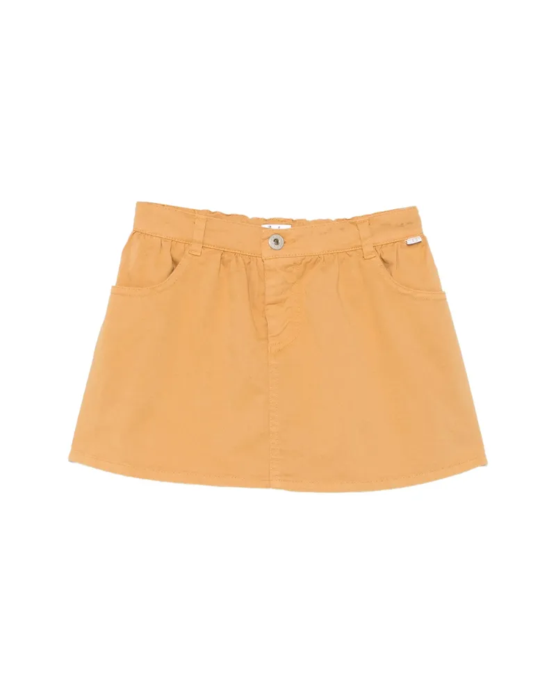 Il Gufo Cotton Mini Skirt Neutrals