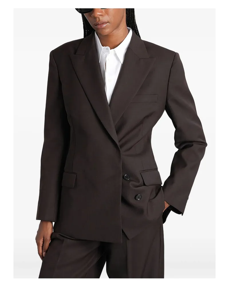Anine Bing Double-breasted Wool Blazer 