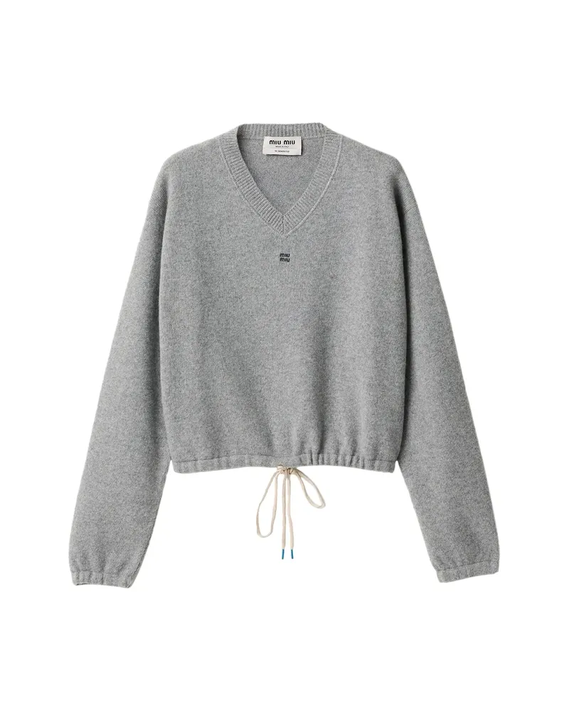 Miu Miu Wool And Cashmere Sweater Grey