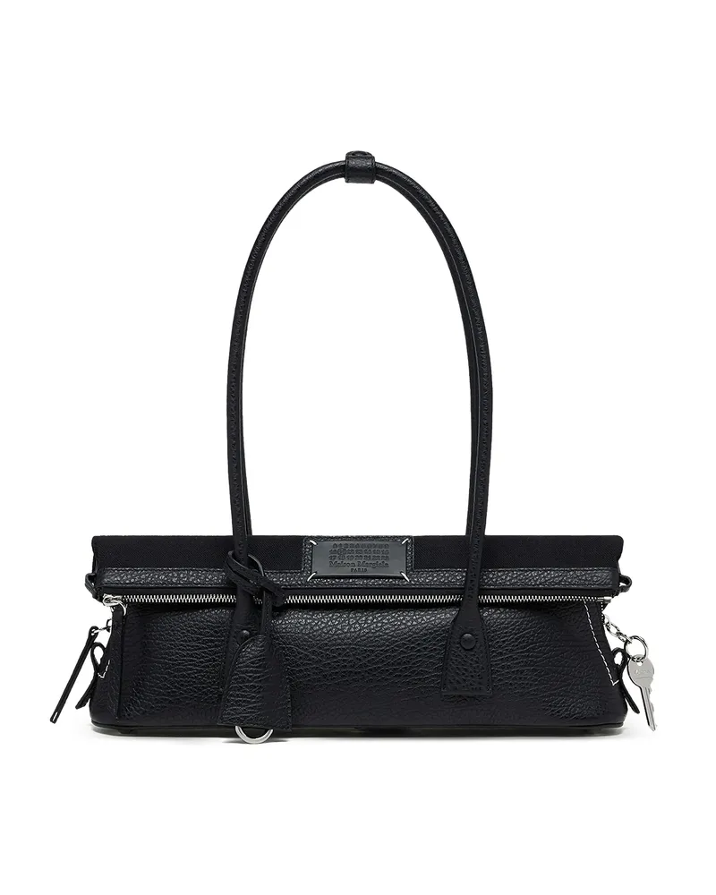 Maison Margiela 5AC Logo-patch Leather Shoulder Bag Black
