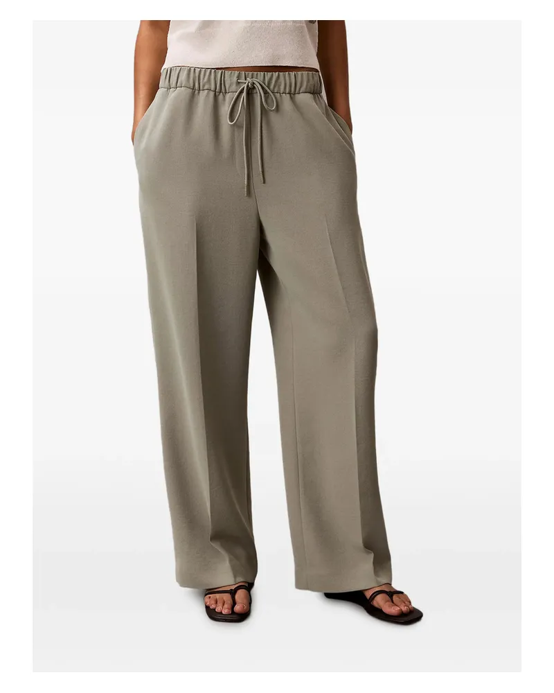 Calvin Klein Drawstring Trousers Green