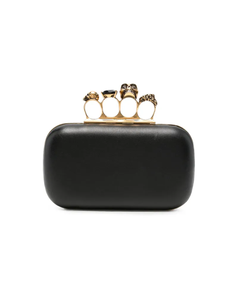 Alexander McQueen Knuckle Clutch Bag Gold