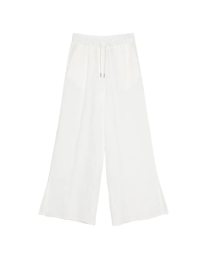 PANICALE Cashmere Drawstring-waist Trousers White