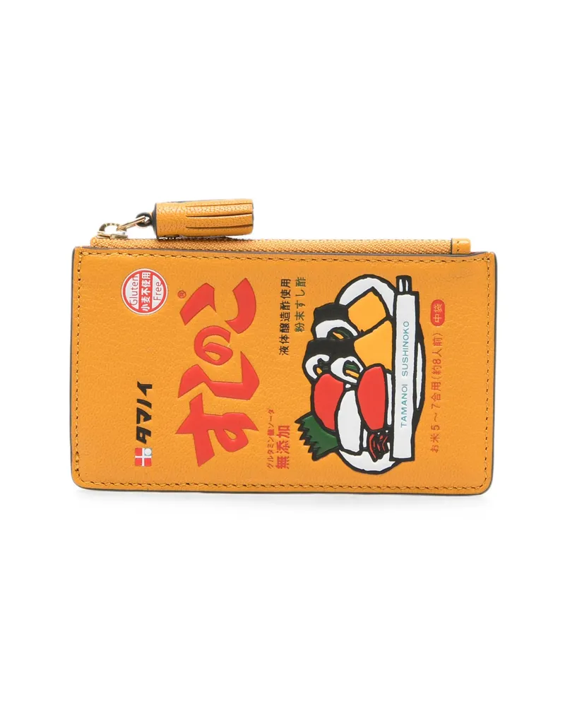 Anya Hindmarch Sushi No Ko Leather Card Holder Yellow