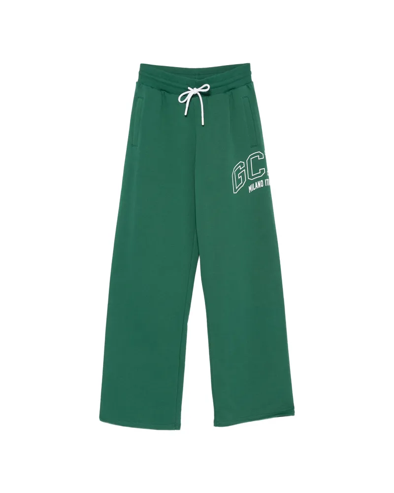 GCDS Logo-print Drawstring Track Pants Green