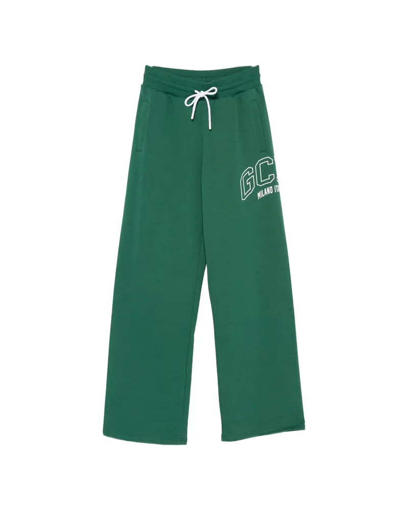 GCDS Logo-print Drawstring Track Pants Green