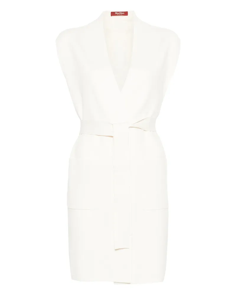 Max Mara Belted Gilet White