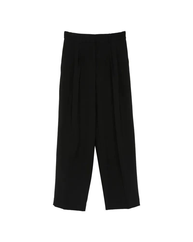 Calvin Klein Pleated Wide-leg Trousers Black