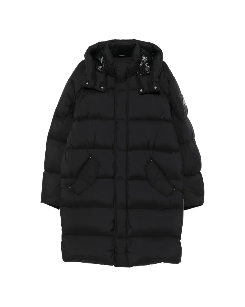 Moose Knuckles Quilted Hooded Jacket Black