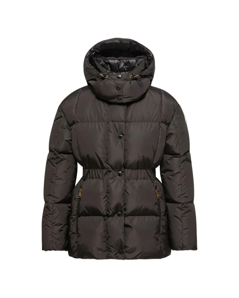 Moncler Agneux Hooded Short Down Jacket Black