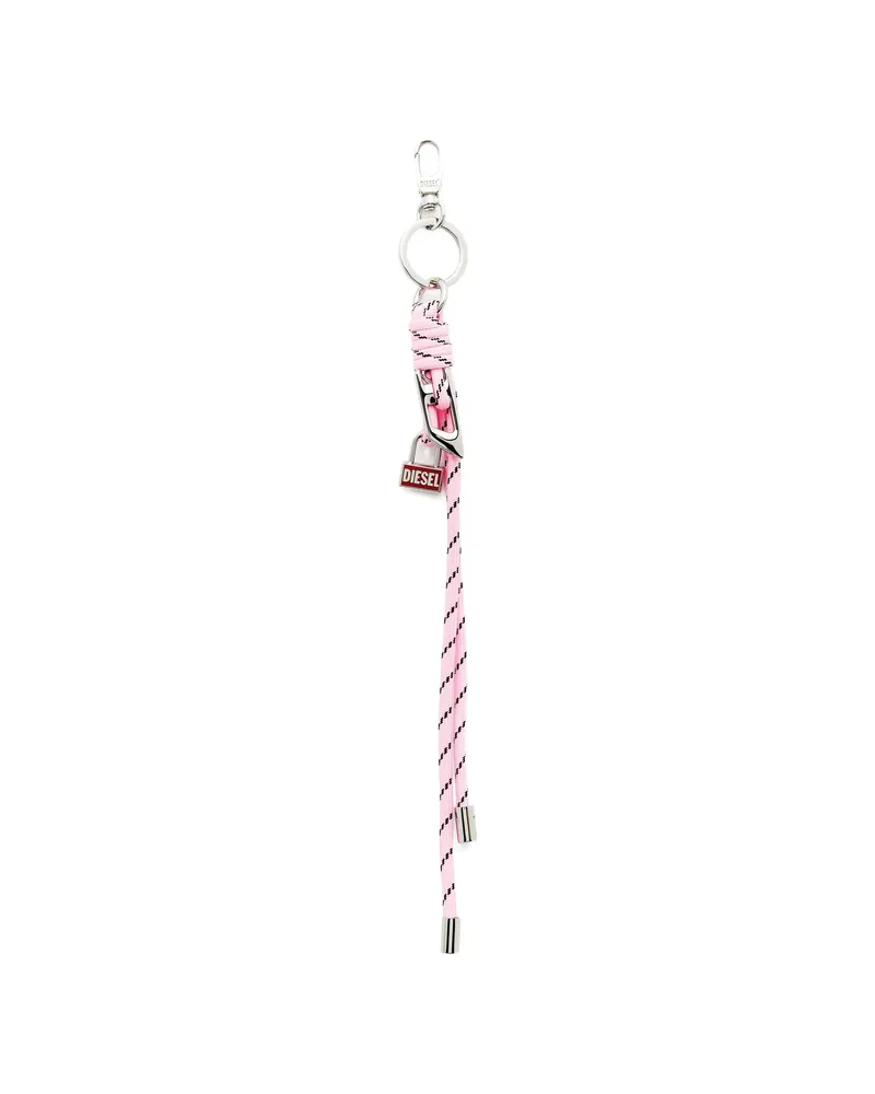 Diesel Logo-plaque Keyring Pink
