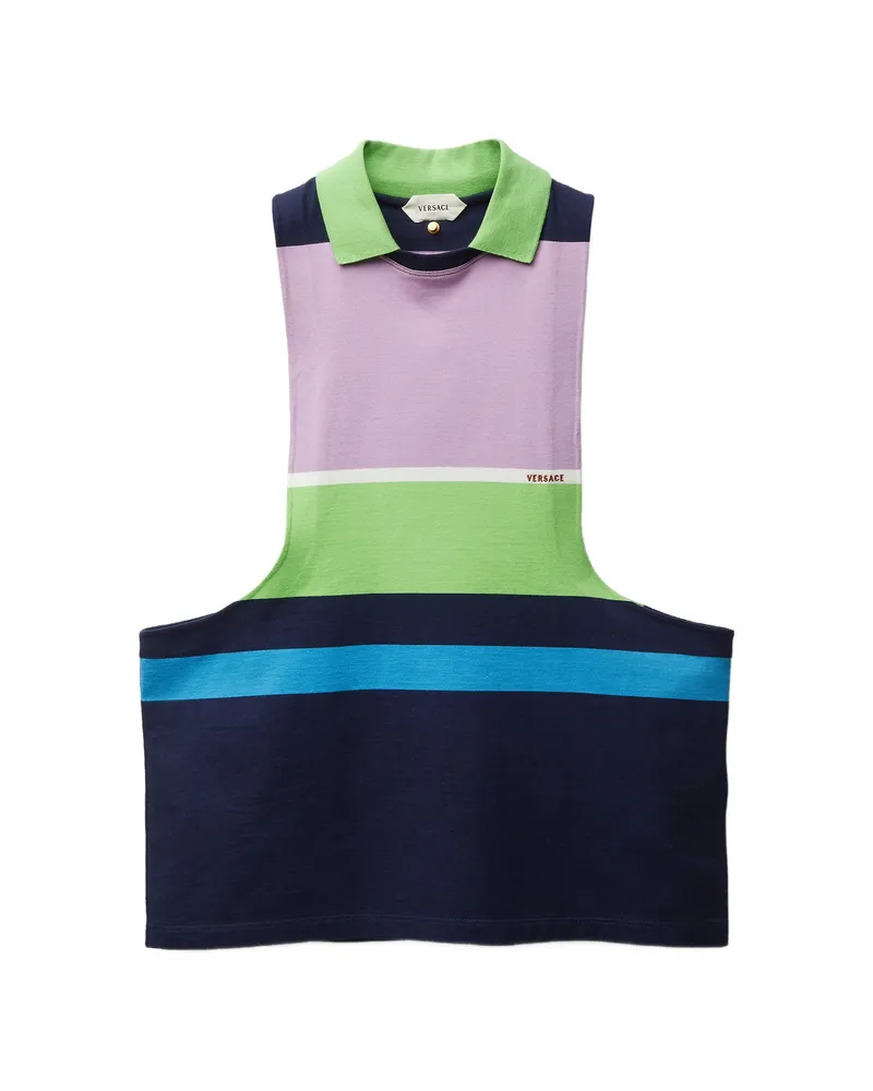 Versace Striped Top Blue