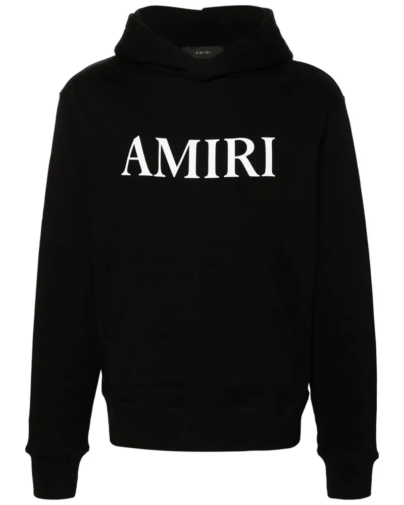 Amiri Logo-lettering Cotton Hoodie Black