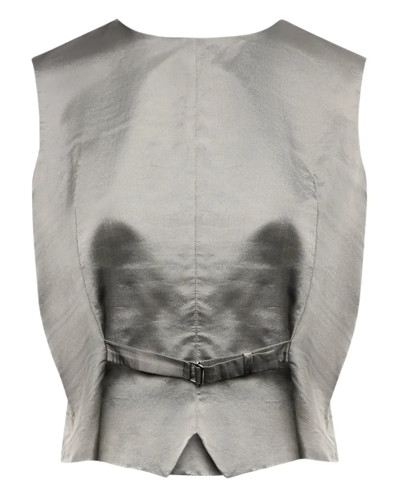 Maison Margiela Satin-finish Waistcoat Grey