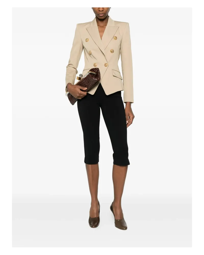 Balmain Six-button Blazer Neutrals