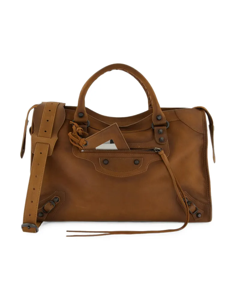 Balenciaga Medium Le City Tote Bag Brown