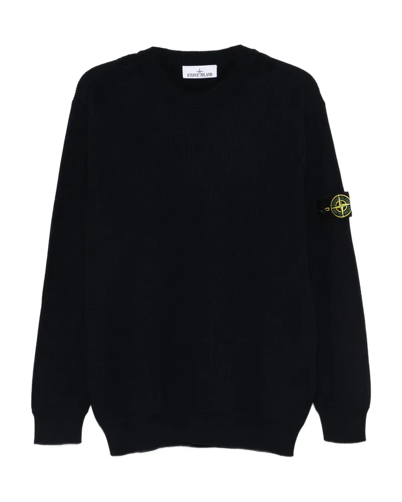 Stone Island Ribbed Patch Sweater Blue