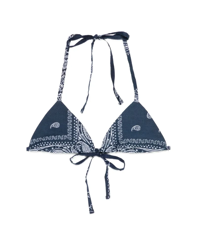 RE/DONE Bandana-print Top Blue