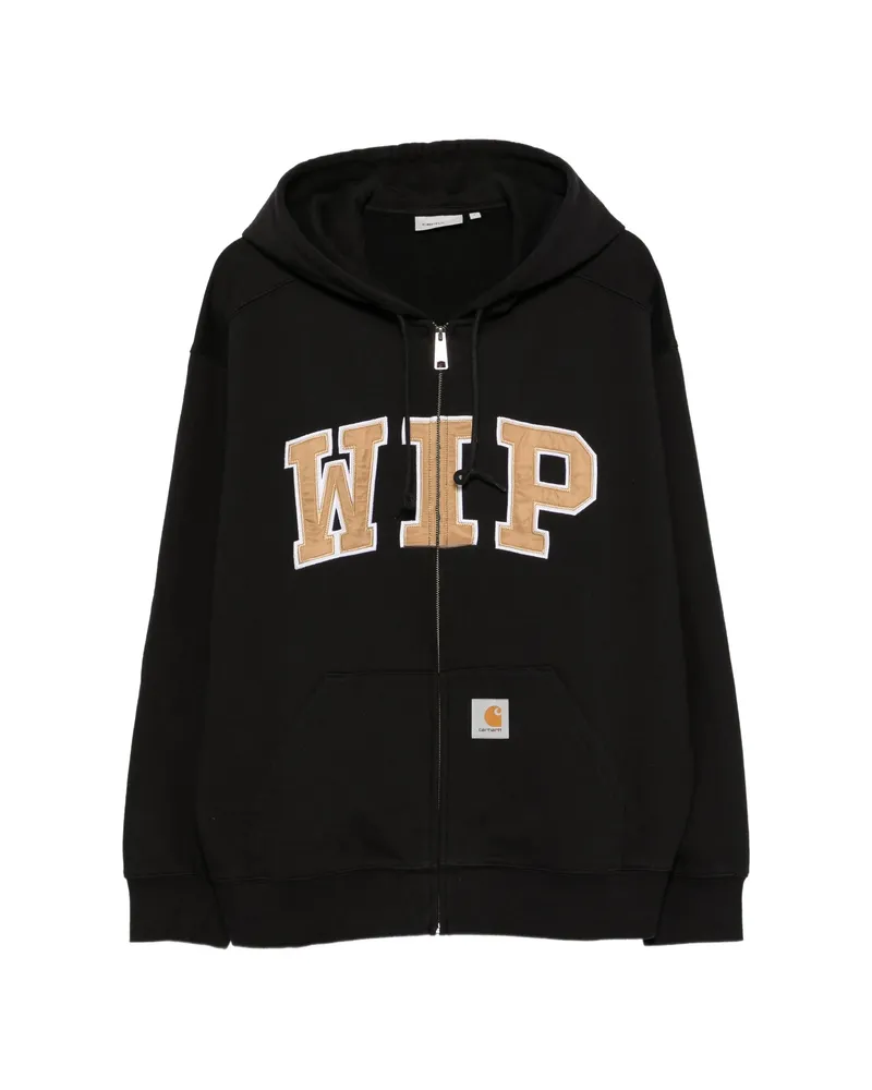 Carhartt WIP Logo-appliqué Zip-up Hoodie Black