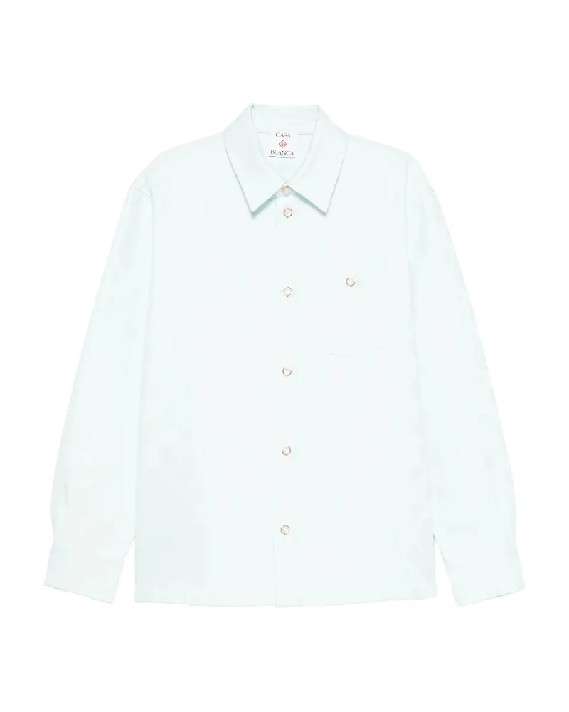 Casablanca Paris Cotton Shirt Blue
