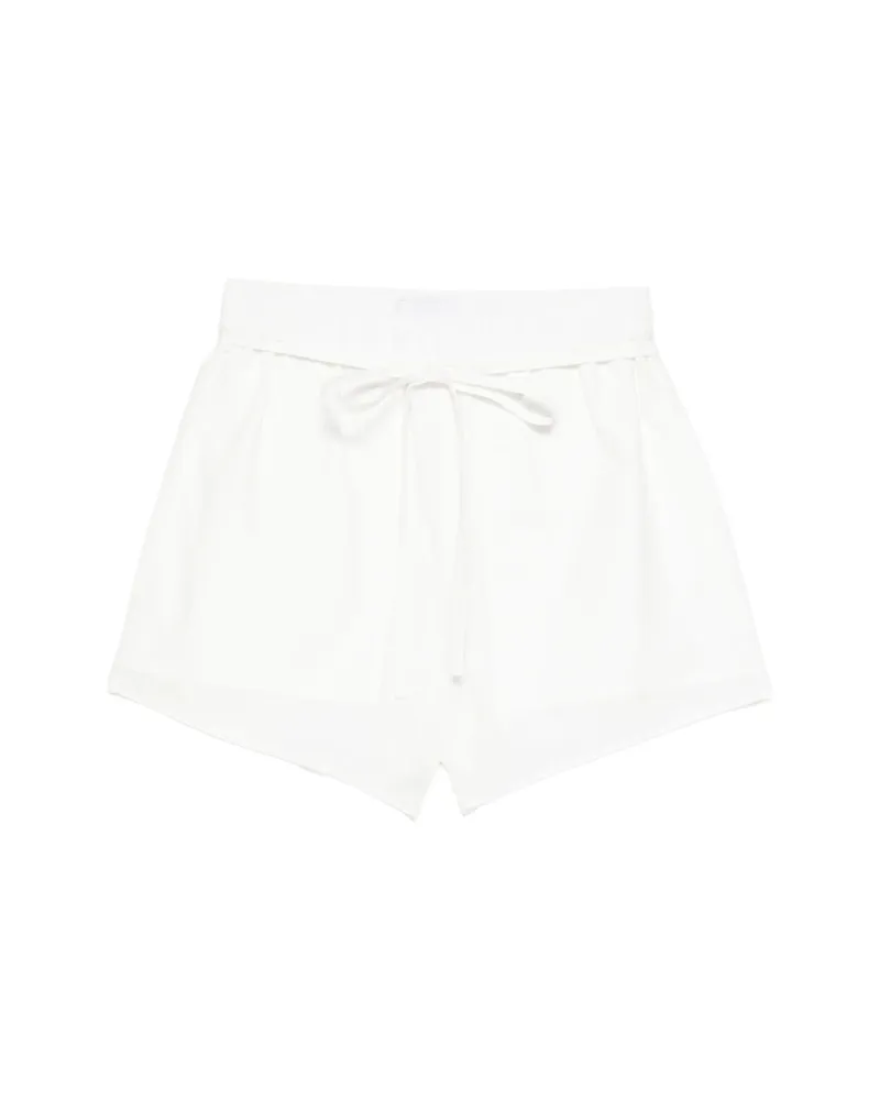 BONDI BORN Drawstring Shorts White