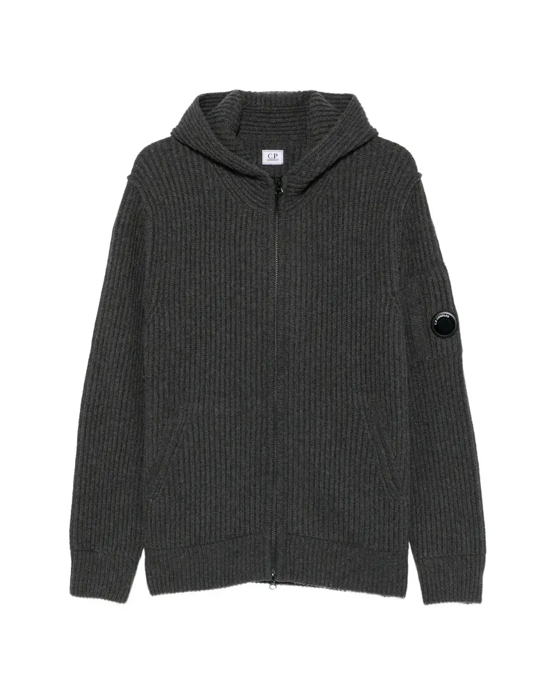 C.P. Company C. p. Company Ribbed-knit Hoodie Grey