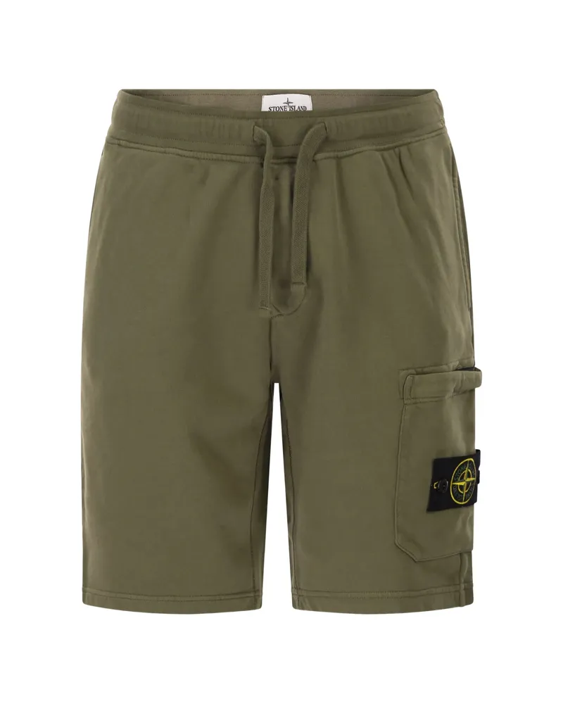 Stone Island Cargo-pocket Shorts Green