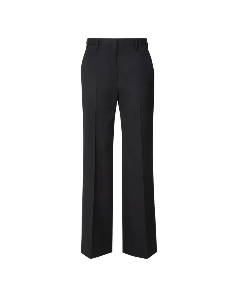 Fendi Black Grain De Poudre Pants Black