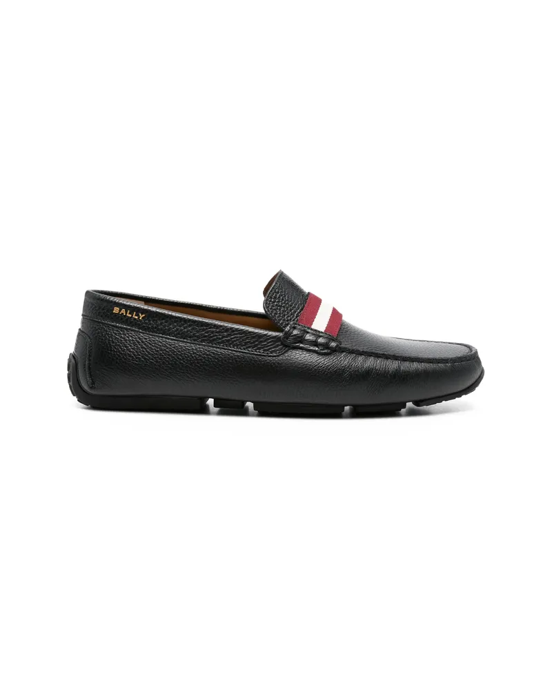 Bally Striped Loafers Black