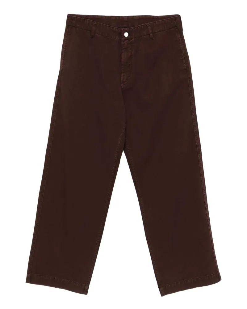 Emporio Armani Straight-leg Trousers Brown