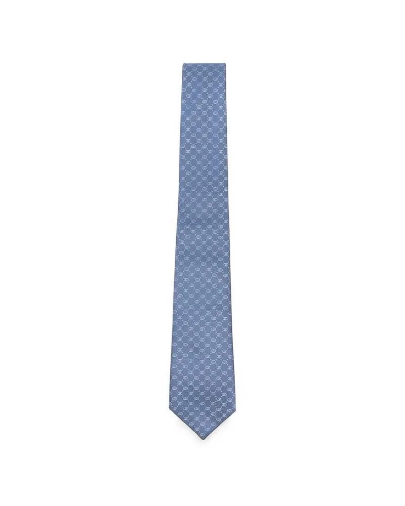 Gucci GG-jacquard Tie Blue