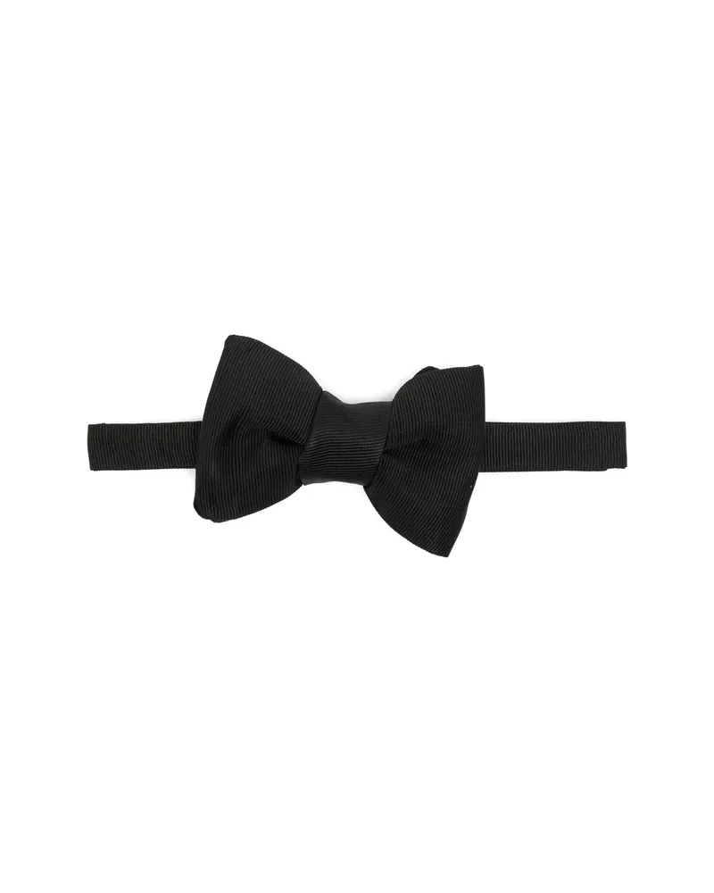 Tom Ford Ribbed-knit Bow Tie Black