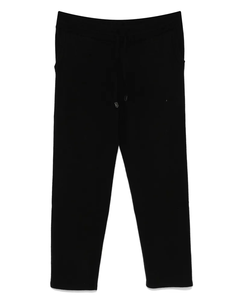 Canali Wool-blend Straight-leg Trousers Black