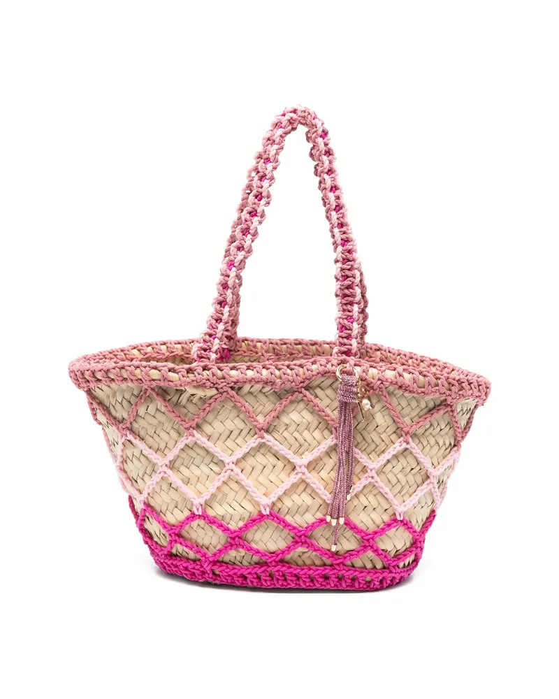 Rosantica Medium Braided-rope Tote Bag Neutrals