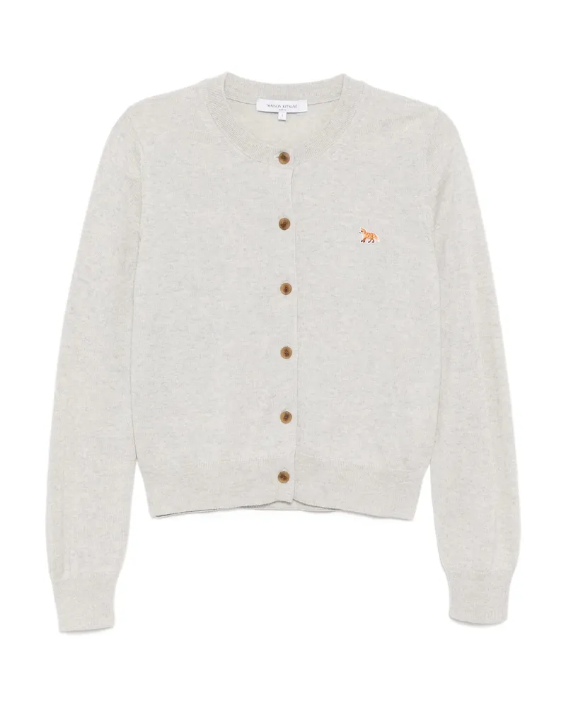 Kitsuné Logo-patch Cardigan Grey