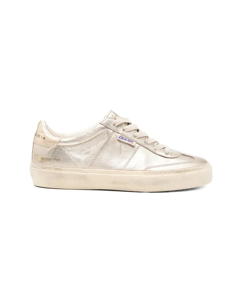 Golden Goose Soul Star Metallic-effect Sneakers Gold