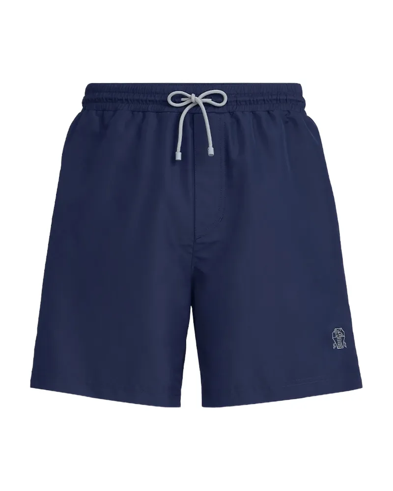 Brunello Cucinelli Drawstring Swim Shorts Blue