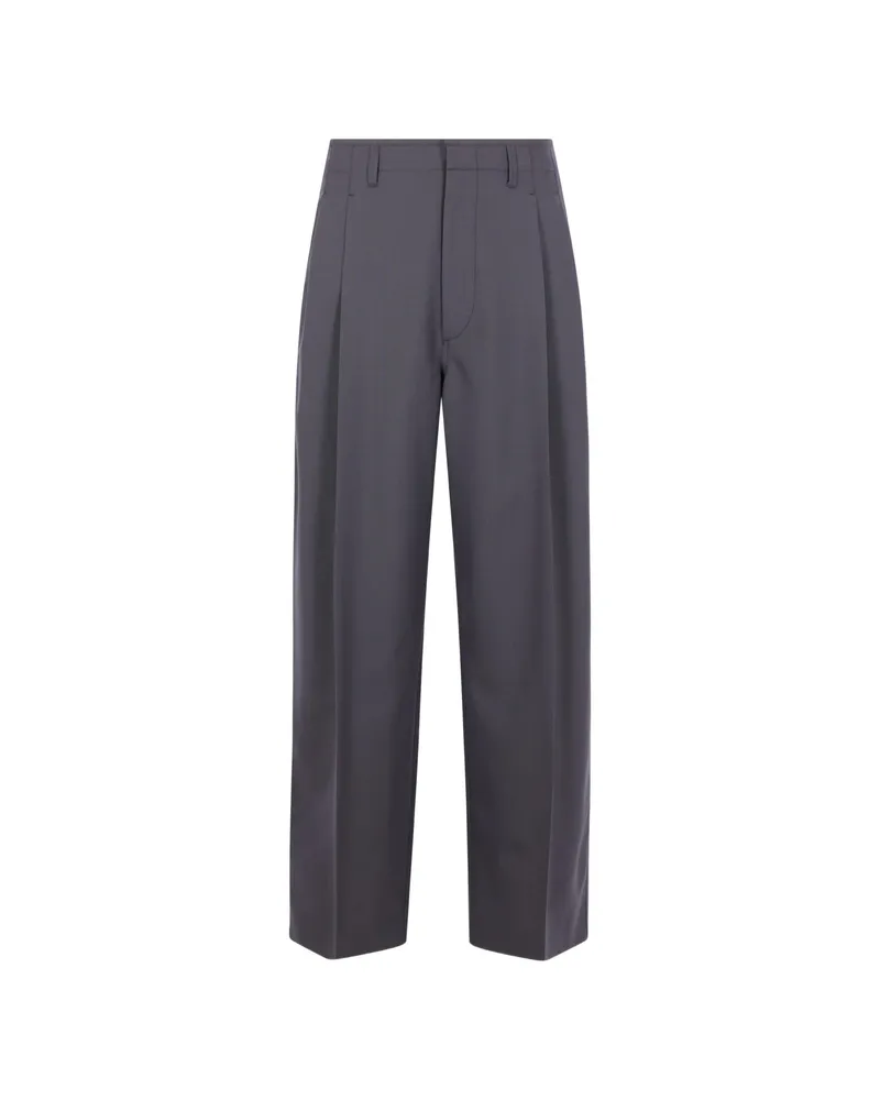 Christophe Lemaire Pleated Tailored Trousers Grey