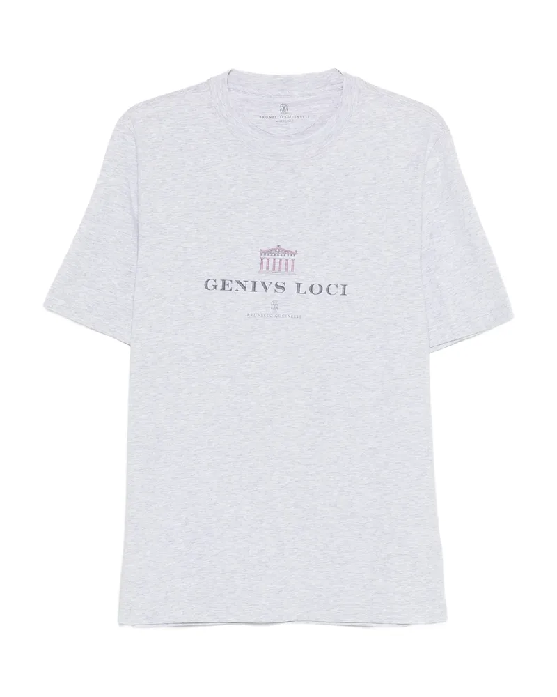 Brunello Cucinelli Graphic-print T-shirt Grey