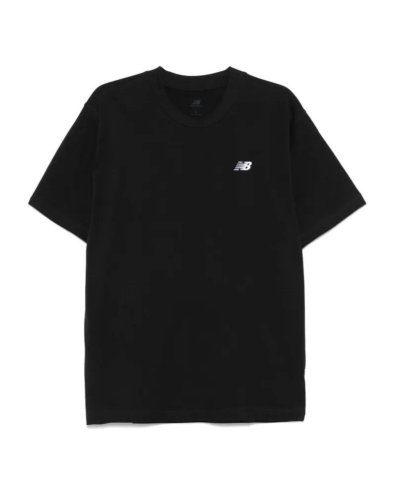 New Balance Logo-embroidered T-shirt Black