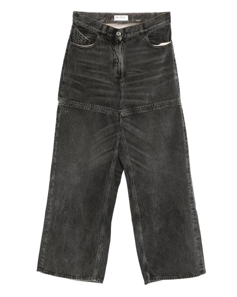 ATTICO High-waisted Wide-leg Jeans Black