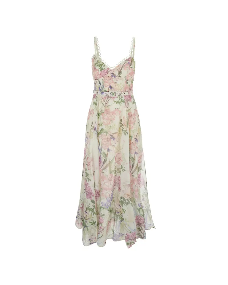 Charo Ruiz Iraso Floral-lace Midi Dress Pink