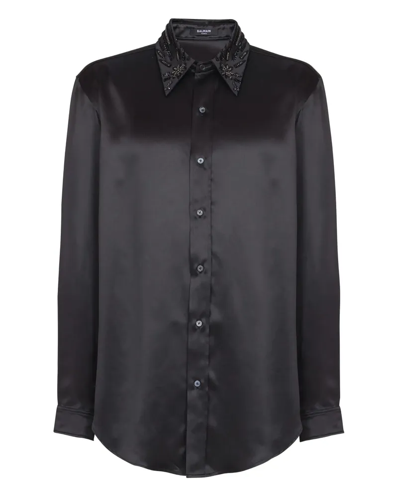 Balmain Crystal-embellished Shirt Black