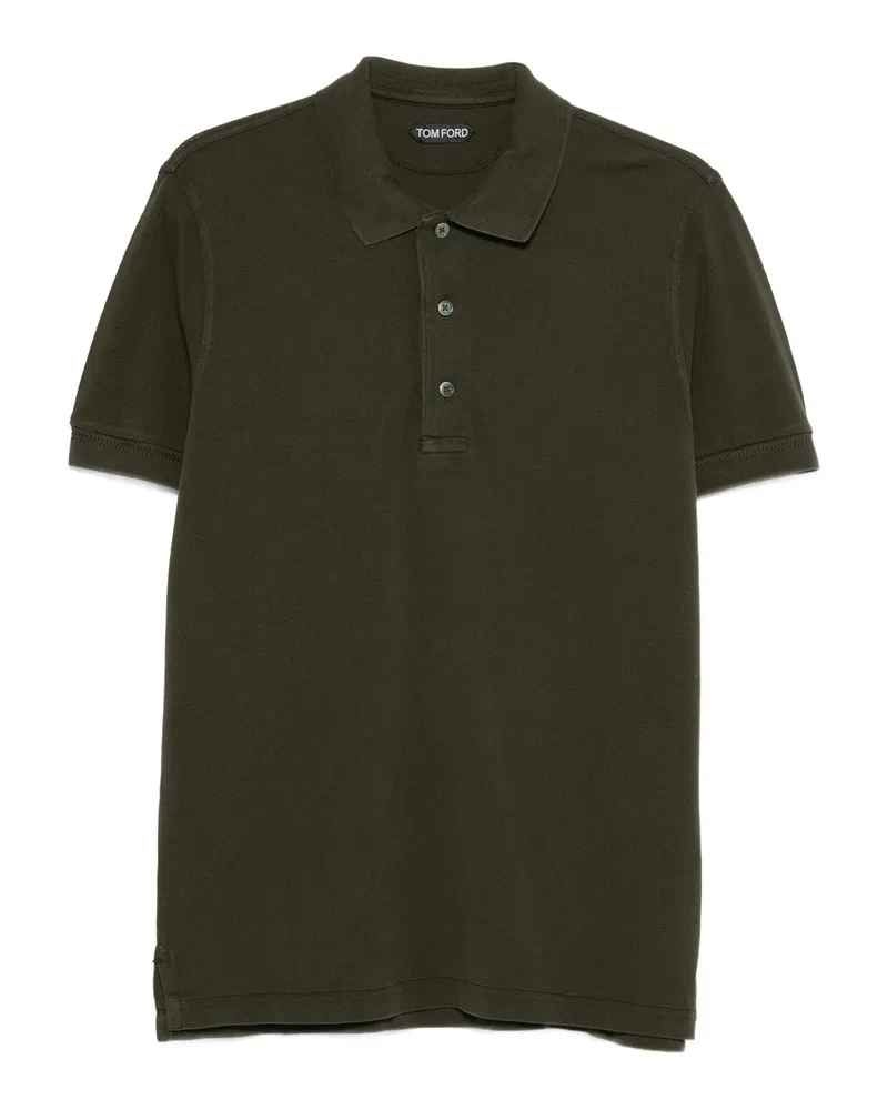 Tom Ford Piqué Polo Shirt Green
