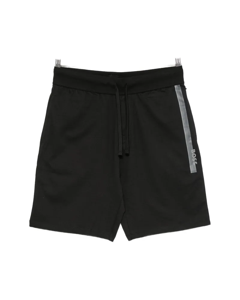 HUGO BOSS Logo-detail Drawstring Shorts Black