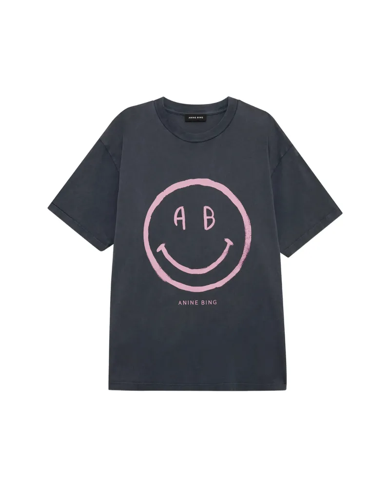Anine Bing Cade Smiley T-shirt Grey