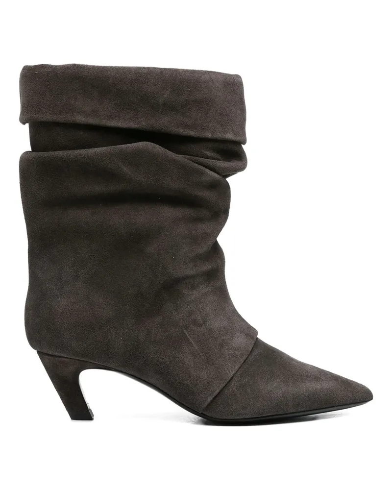 ash 50mm Slouch-effect Pointed-toe Boots Grey
